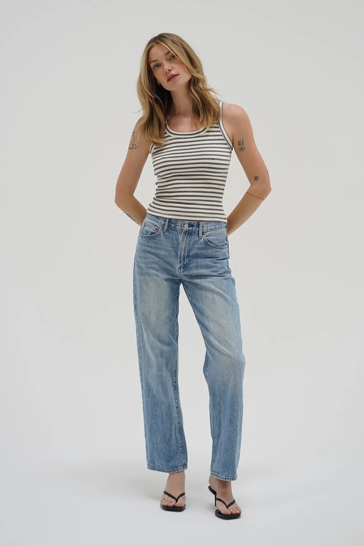 Deniz Tank - Greyscale Stripe sold by LNA product image thumbnail 2