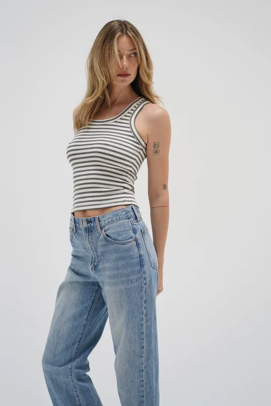Deniz Tank - Greyscale Stripe made by LNA