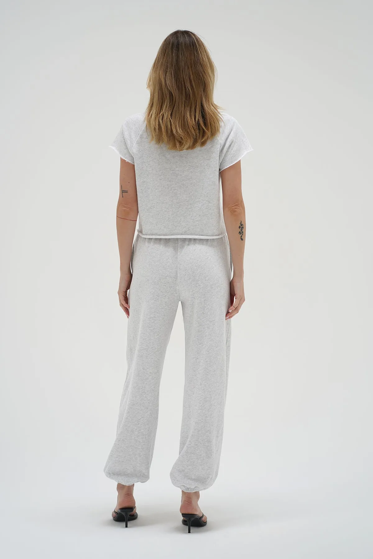 Summer Terry Short Sleeve Sweatshirt - Light Ash Heather Grey sold by LNA product image thumbnail 4