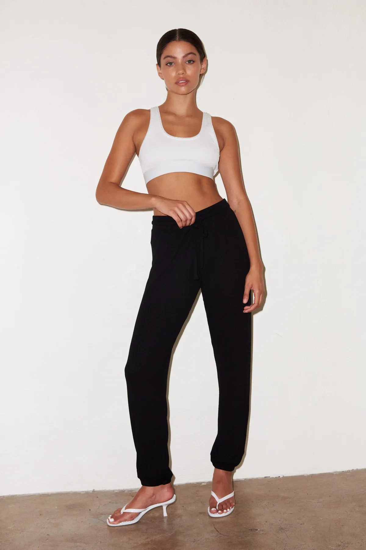 Core Ribbed Jogger - Black sold by LNA