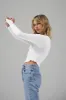 Arya Ribbed Long Sleeve - White sold by LNA