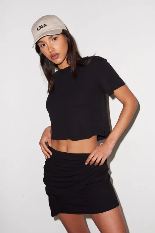 Billie Rib Tee - Black sold by LNA