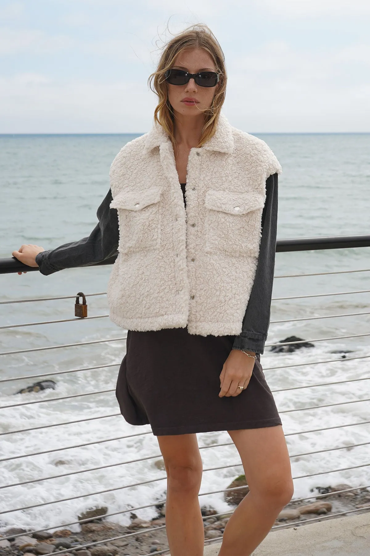 Riley Jacket - Cream & Grey sold by LNA product image thumbnail 2