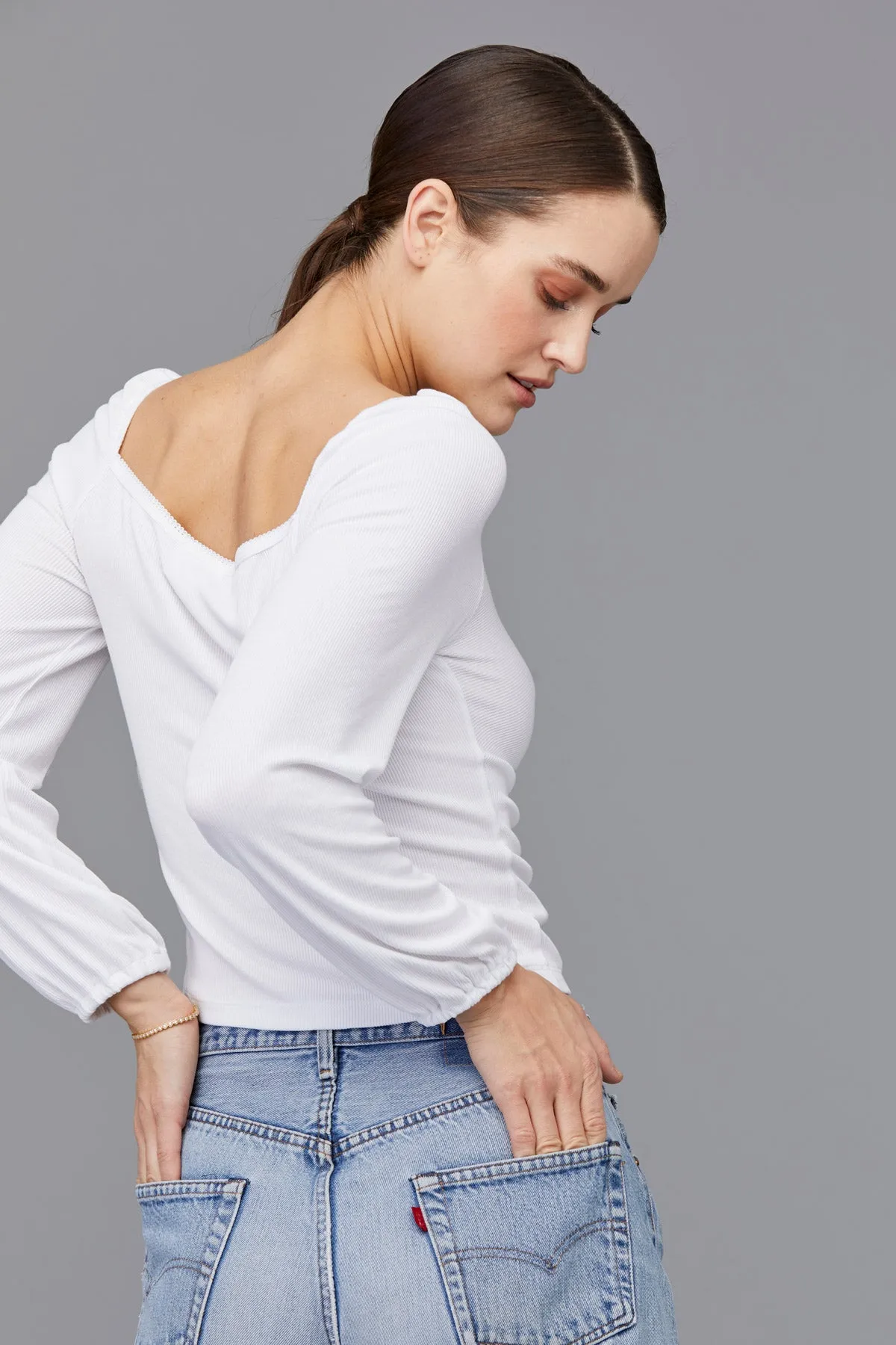 Sweet Thing Top - White sold by LNA product image thumbnail 4