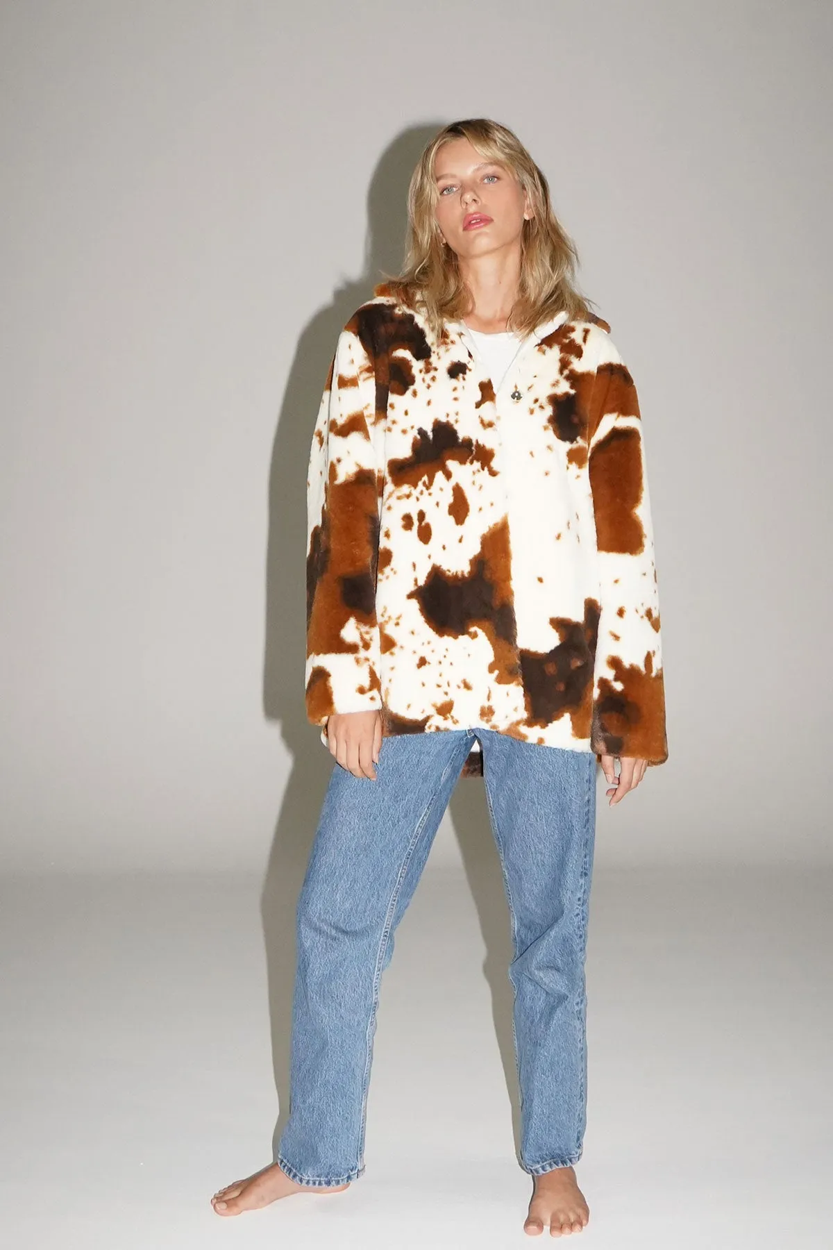 Cowgirl Faux Fur Coat - Cowgirl sold by LNA product image thumbnail 4