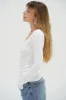 Emory Notch Long Sleeve - White sold by LNA