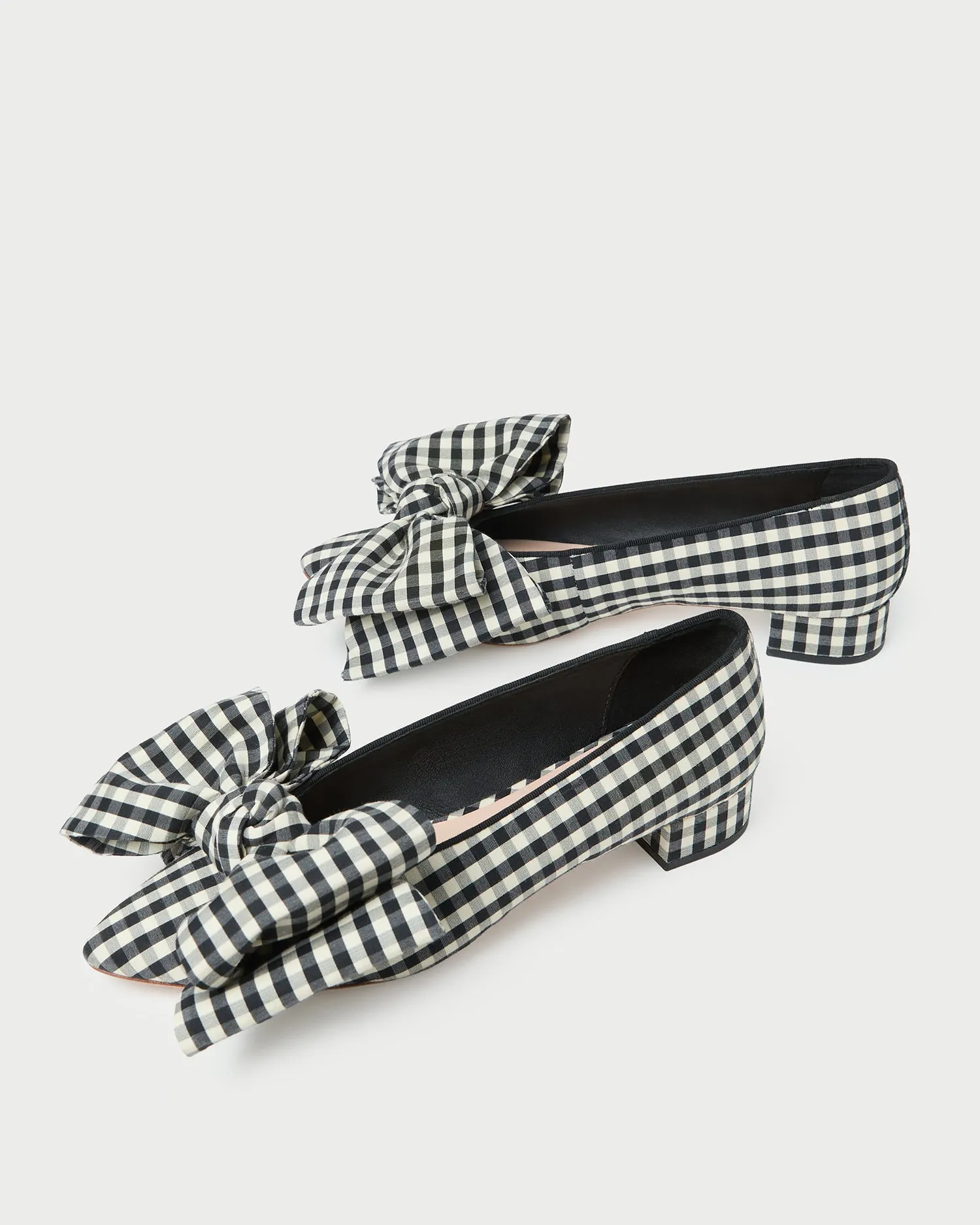 Noa Black/White Gingham Bow Flat sold by Loeffler Randall product image thumbnail 5