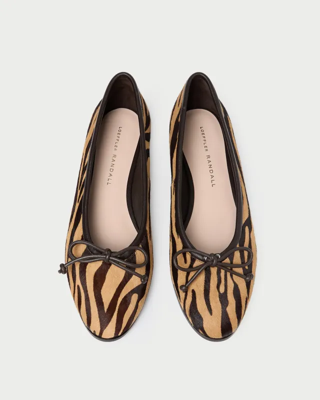Noelle Zebra Ballet Flat sold by Loeffler Randall