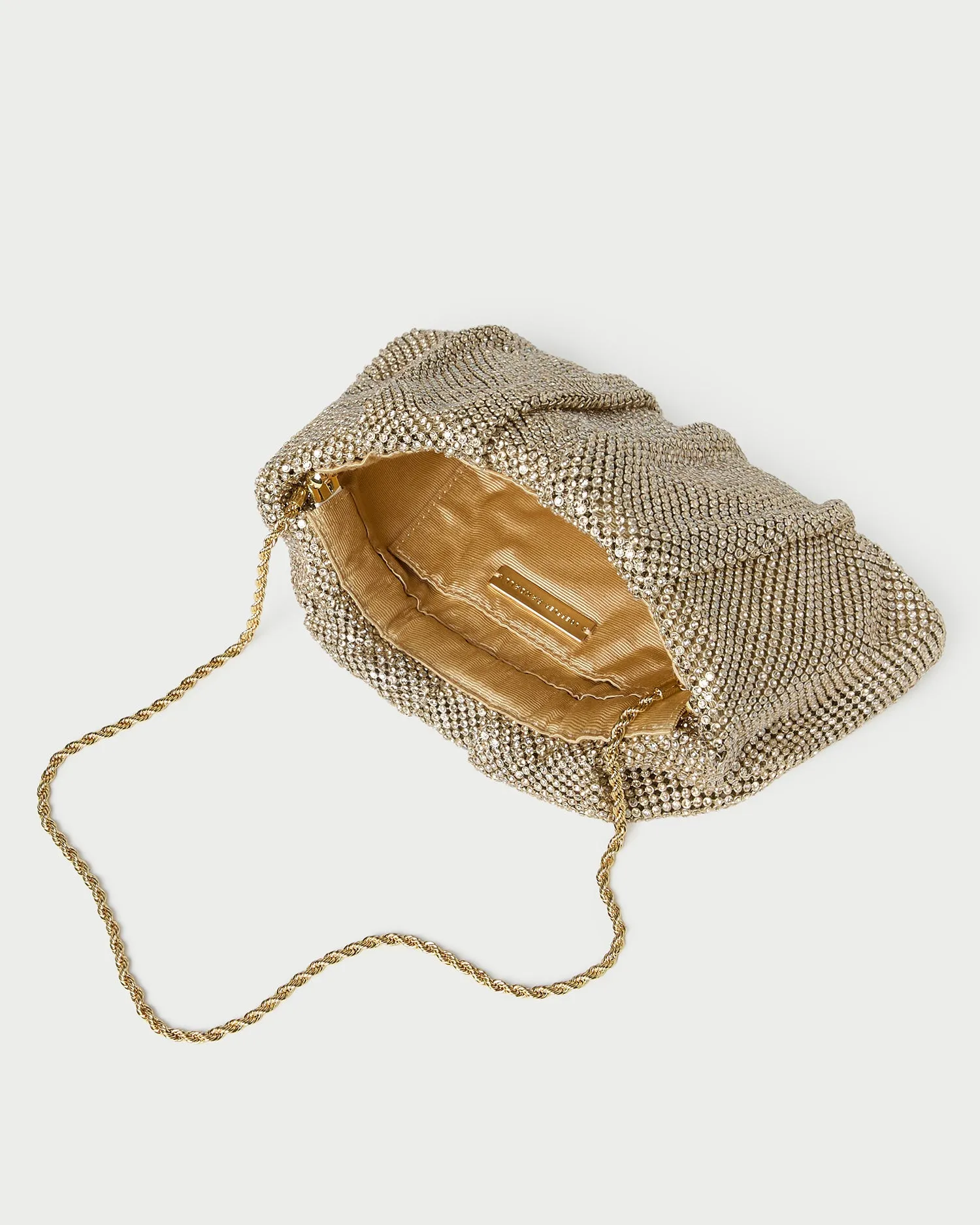 Serena Gold Diamanté Gathered Clutch sold by Loeffler Randall product image thumbnail 4