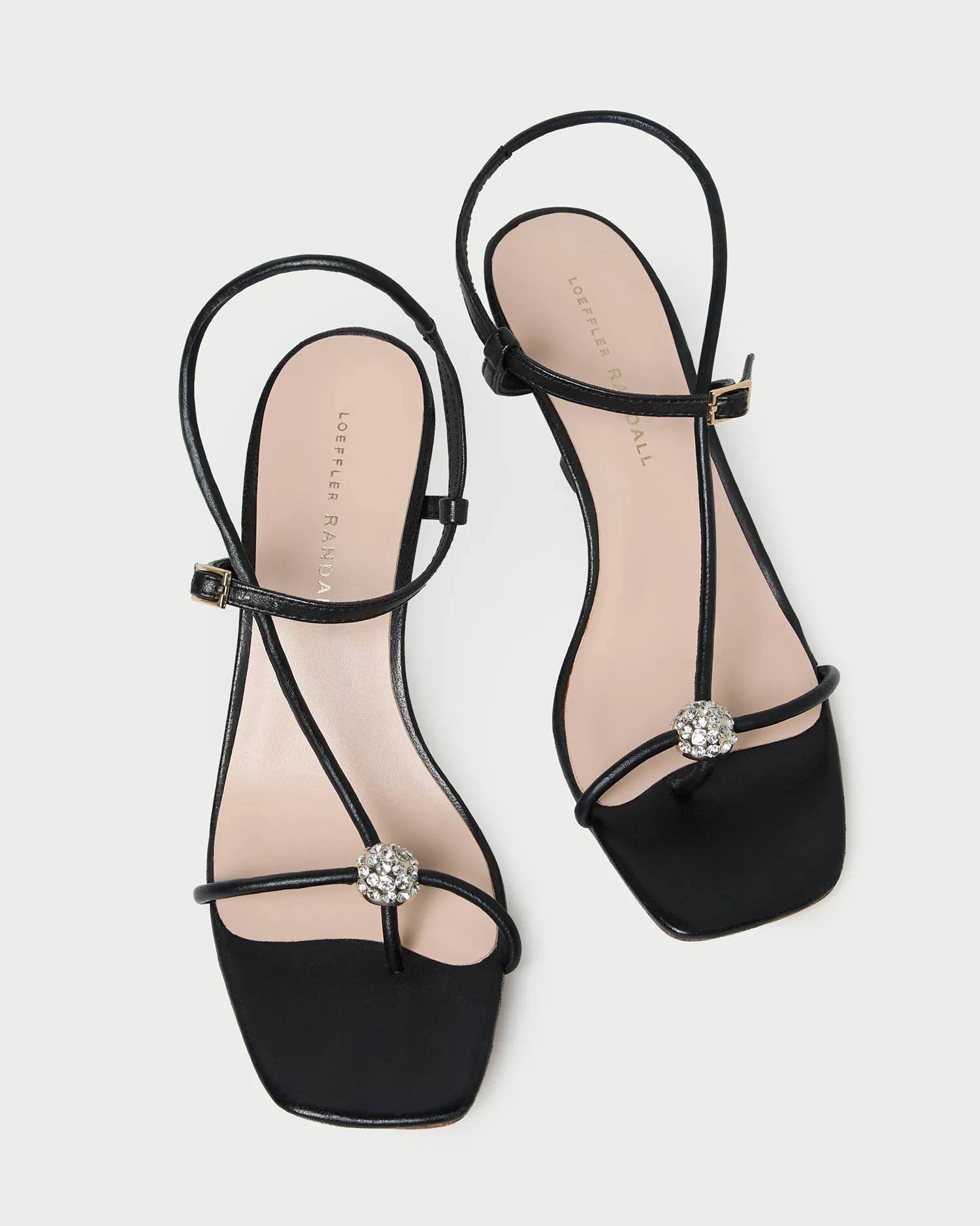Triana Black/Crystal Mid-Heel Sandal sold by Loeffler Randall product image thumbnail 3