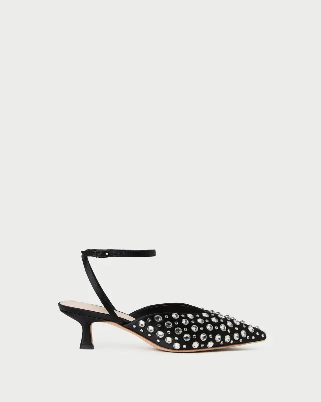 Rio Black/Crystal Kitten Heel sold by Loeffler Randall