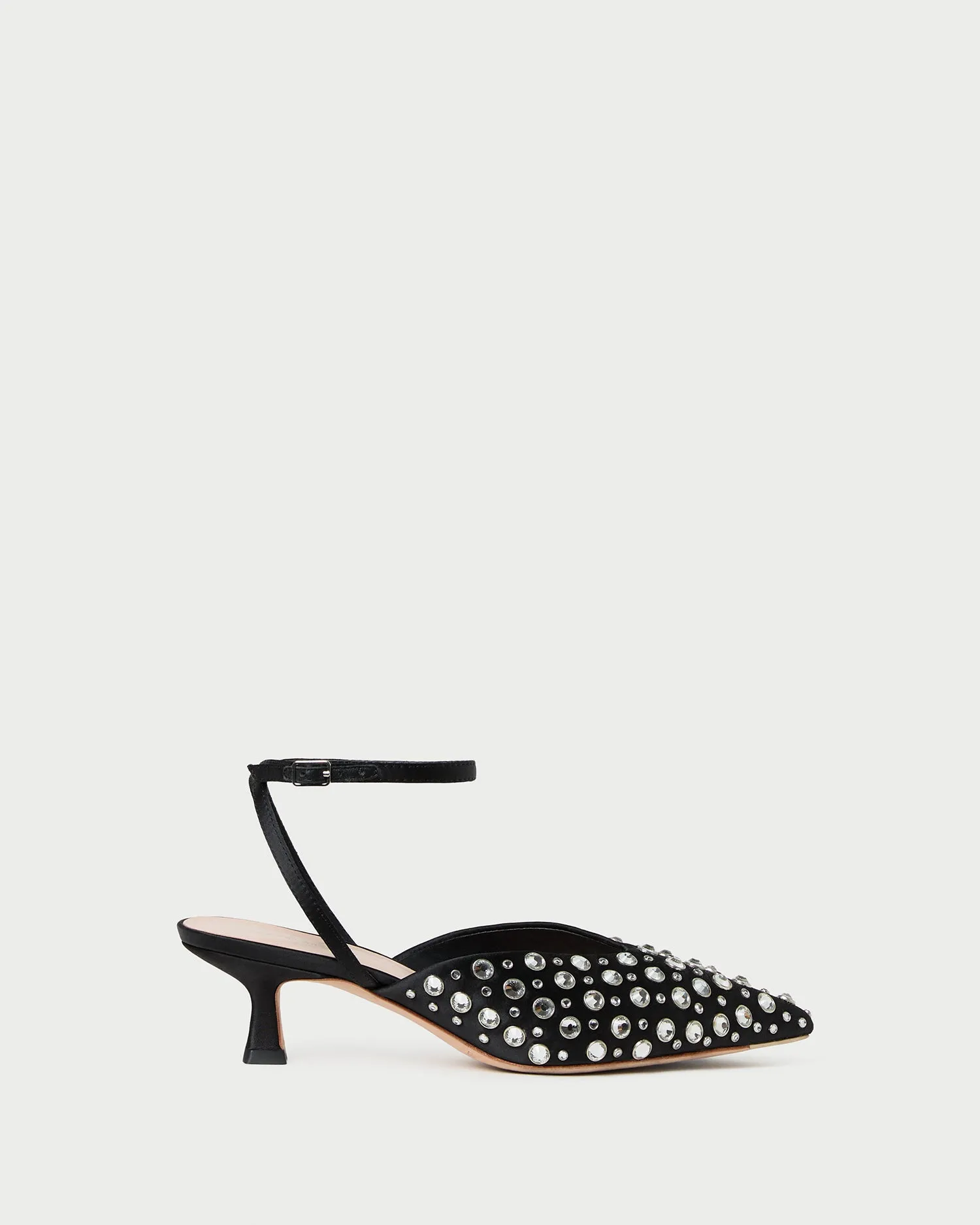 Rio Black/Crystal Kitten Heel sold by Loeffler Randall
