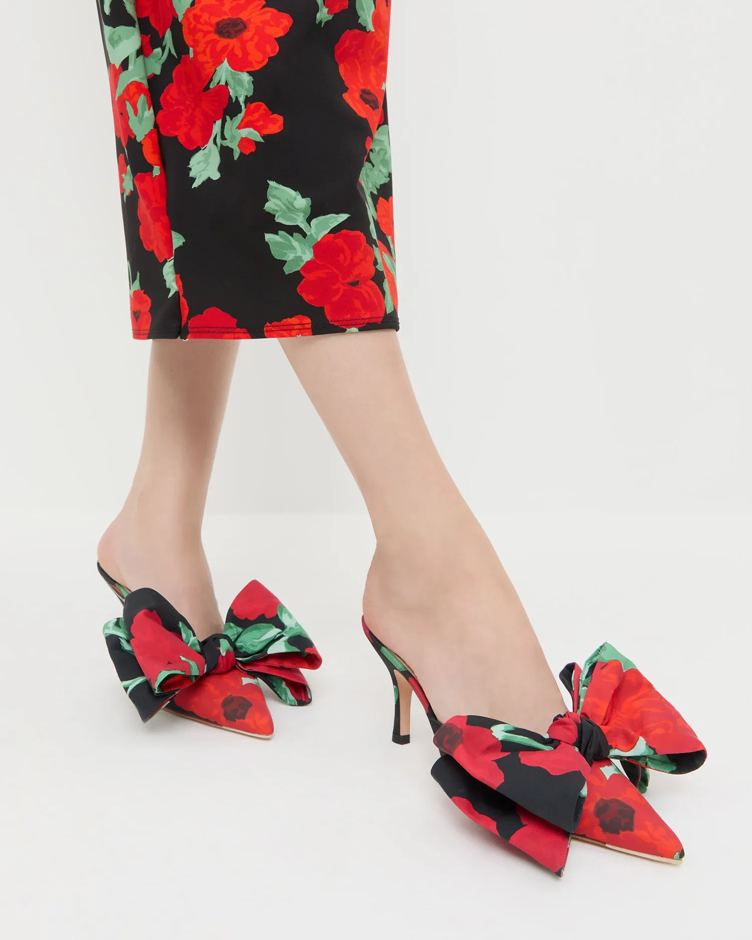Margot Black Floral Bow Mule sold by Loeffler Randall product image thumbnail 2
