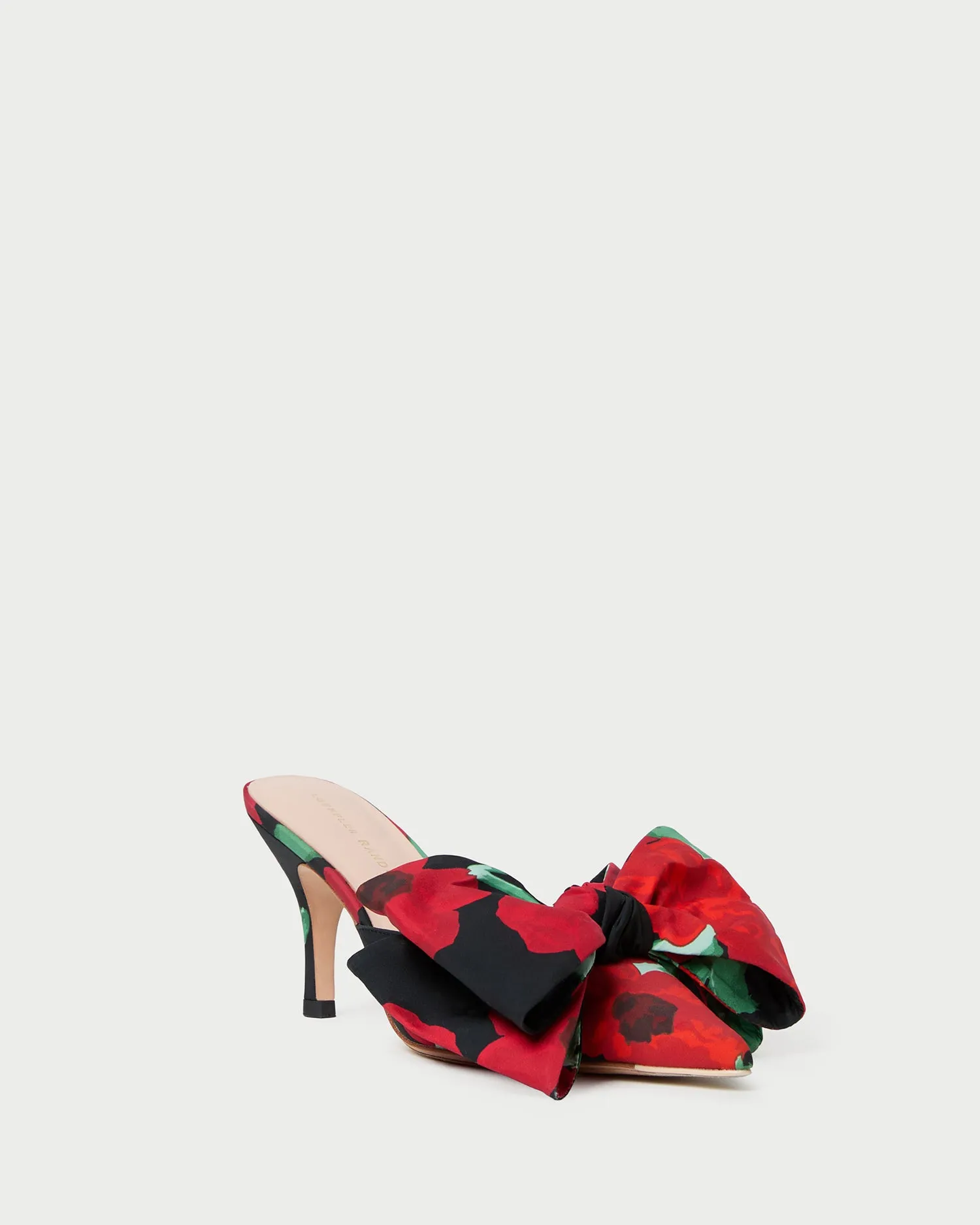 Margot Black Floral Bow Mule sold by Loeffler Randall