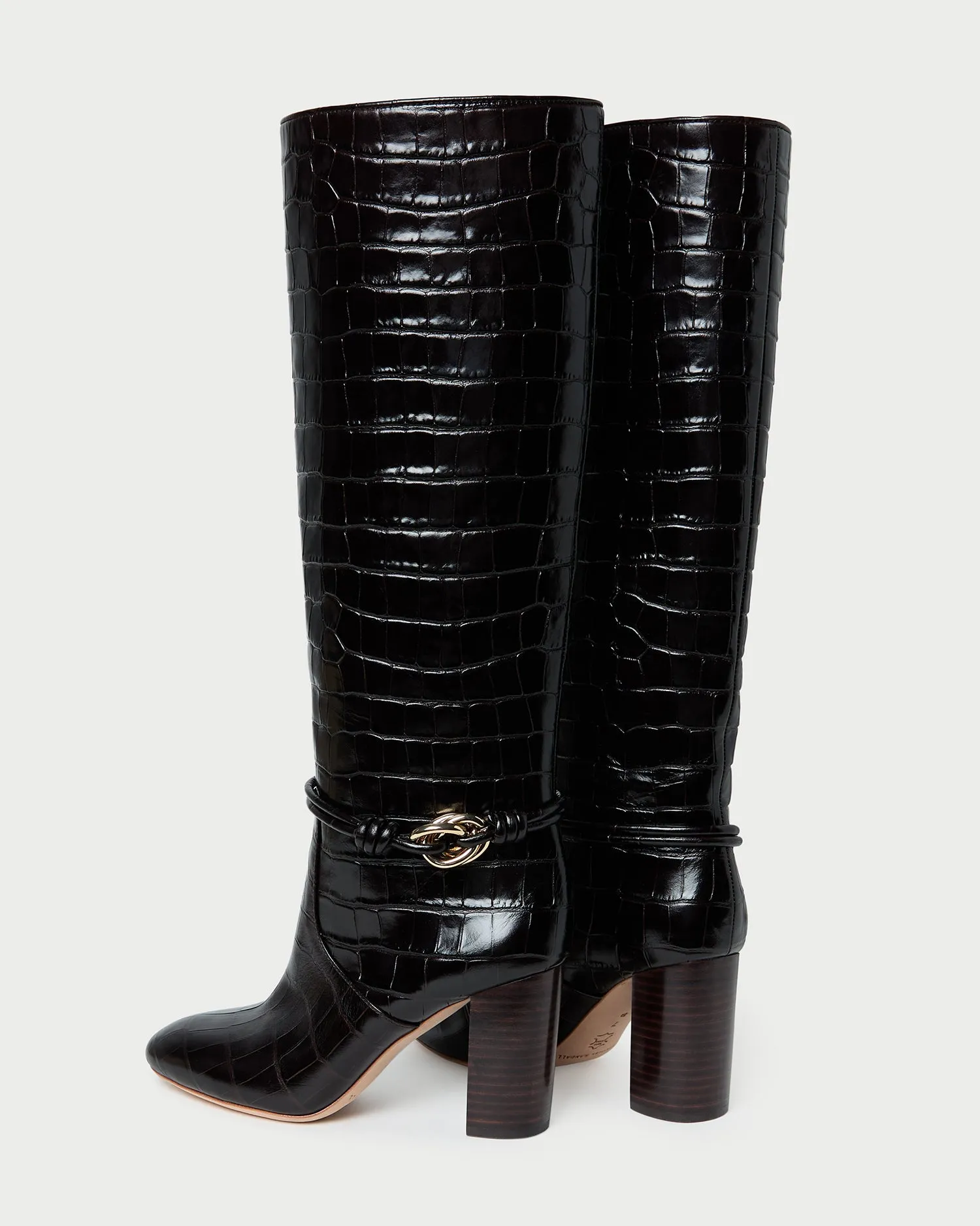 Goldy Crocodile/Gold Leather Tall Boot sold by Loeffler Randall product image thumbnail 5