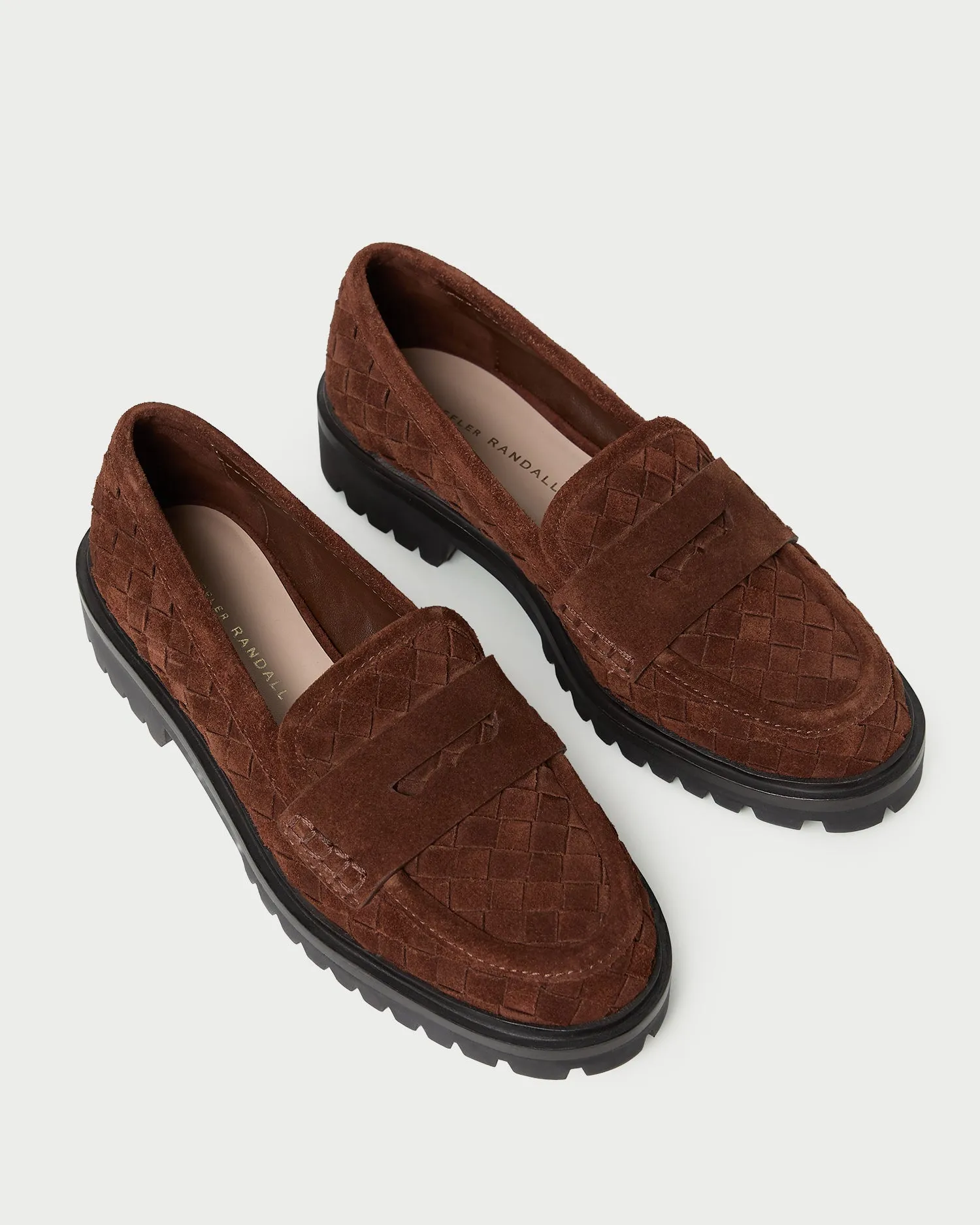 Rina Espresso Woven Suede Loafer sold by Loeffler Randall product image thumbnail 4