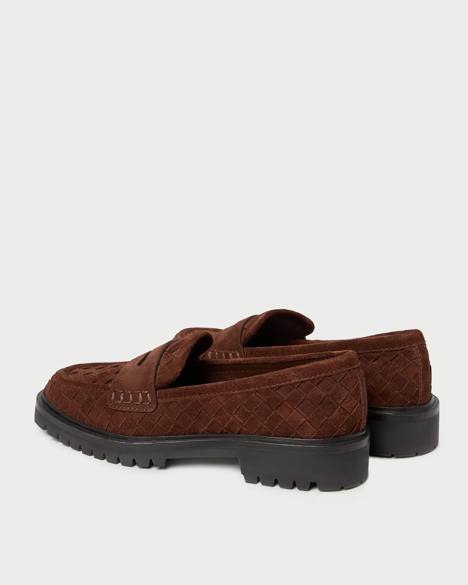 Rina Espresso Woven Suede Loafer sold by Loeffler Randall product image thumbnail 5