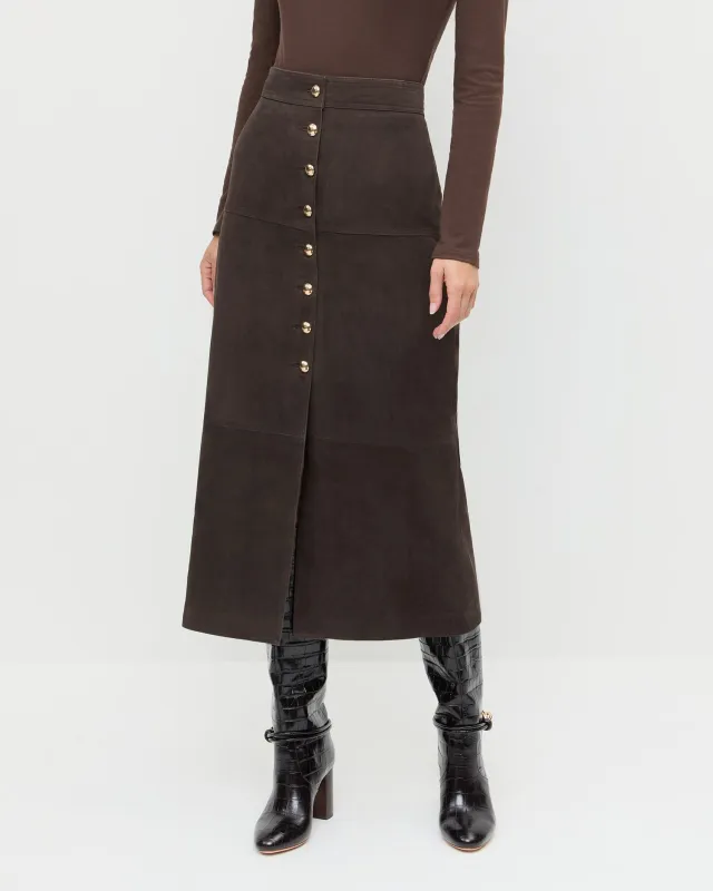 Tansy Suede Skirt sold by Loeffler Randall