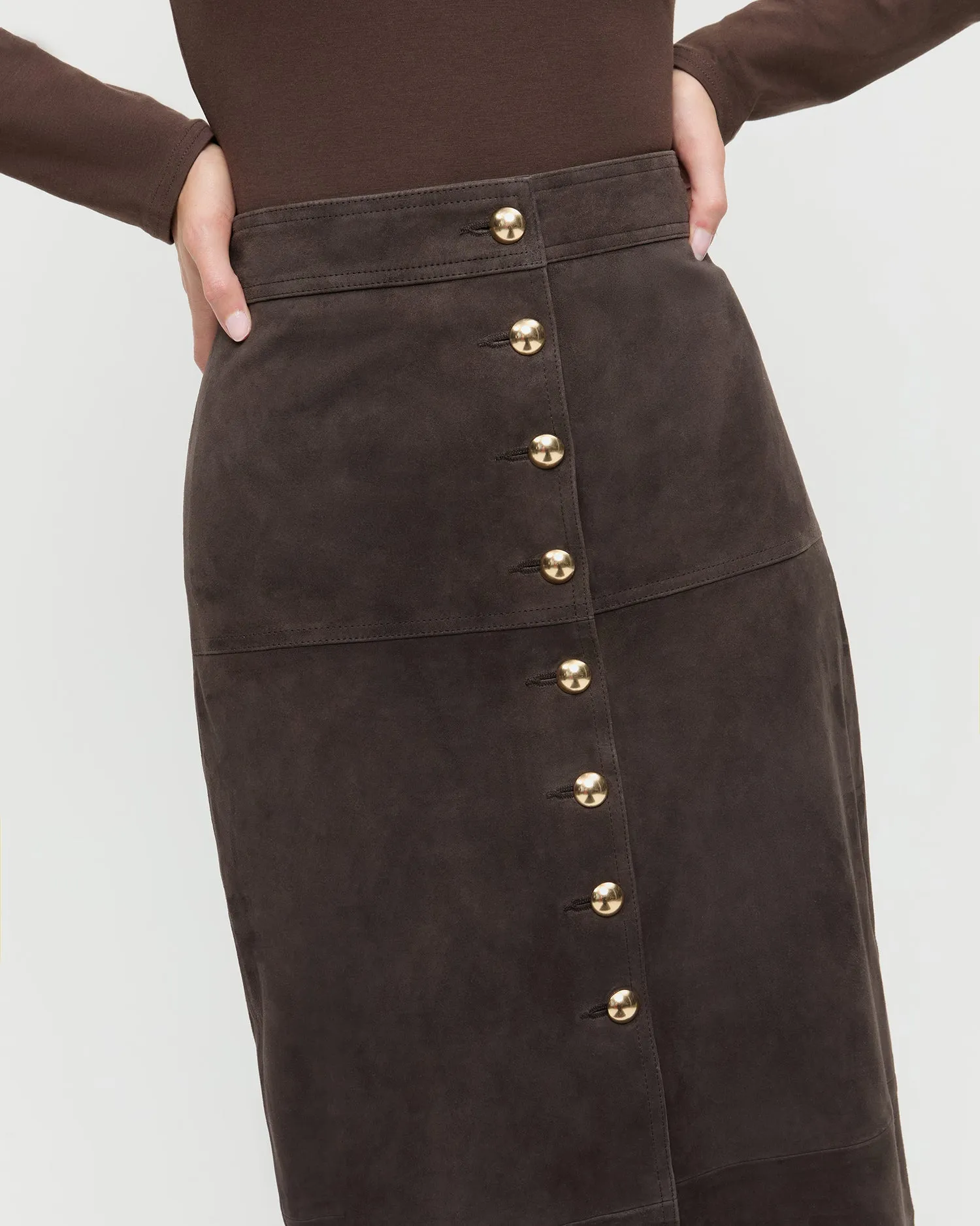Tansy Suede Skirt sold by Loeffler Randall product image thumbnail 4