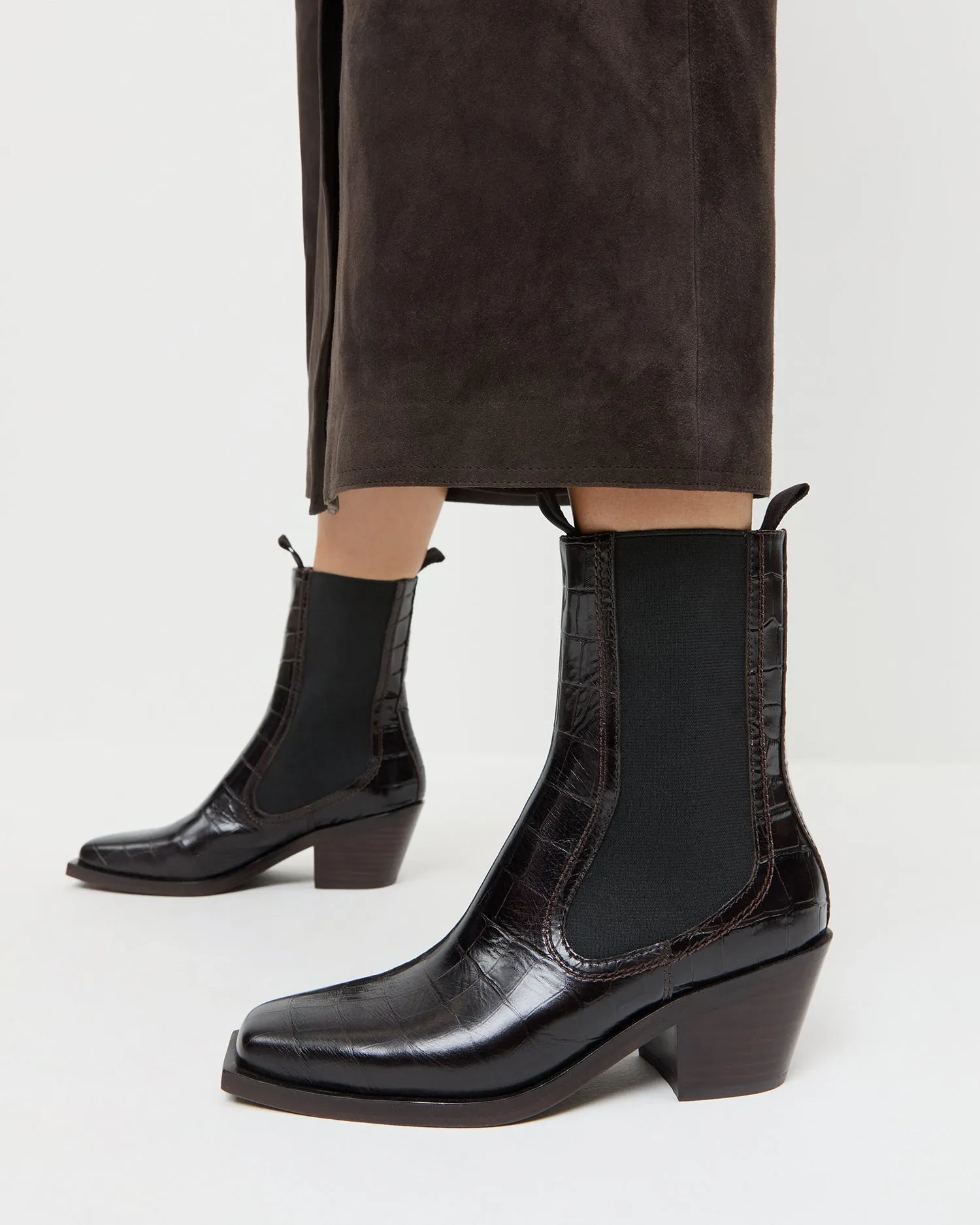 Nat Crocodile Leather Ankle Boot sold by Loeffler Randall product image thumbnail 2
