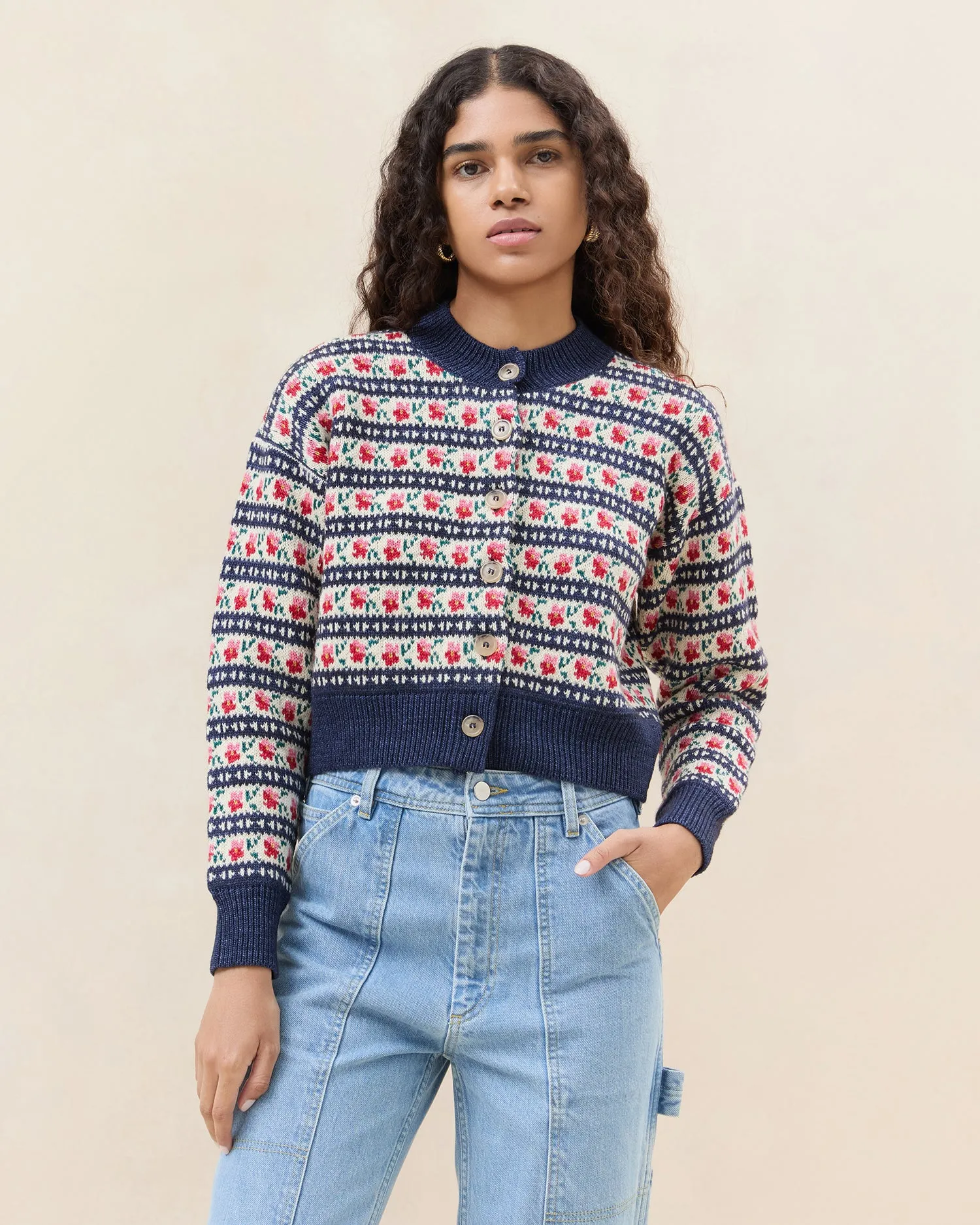 Idris Intarsia Cardigan sold by Loeffler Randall product image thumbnail 2
