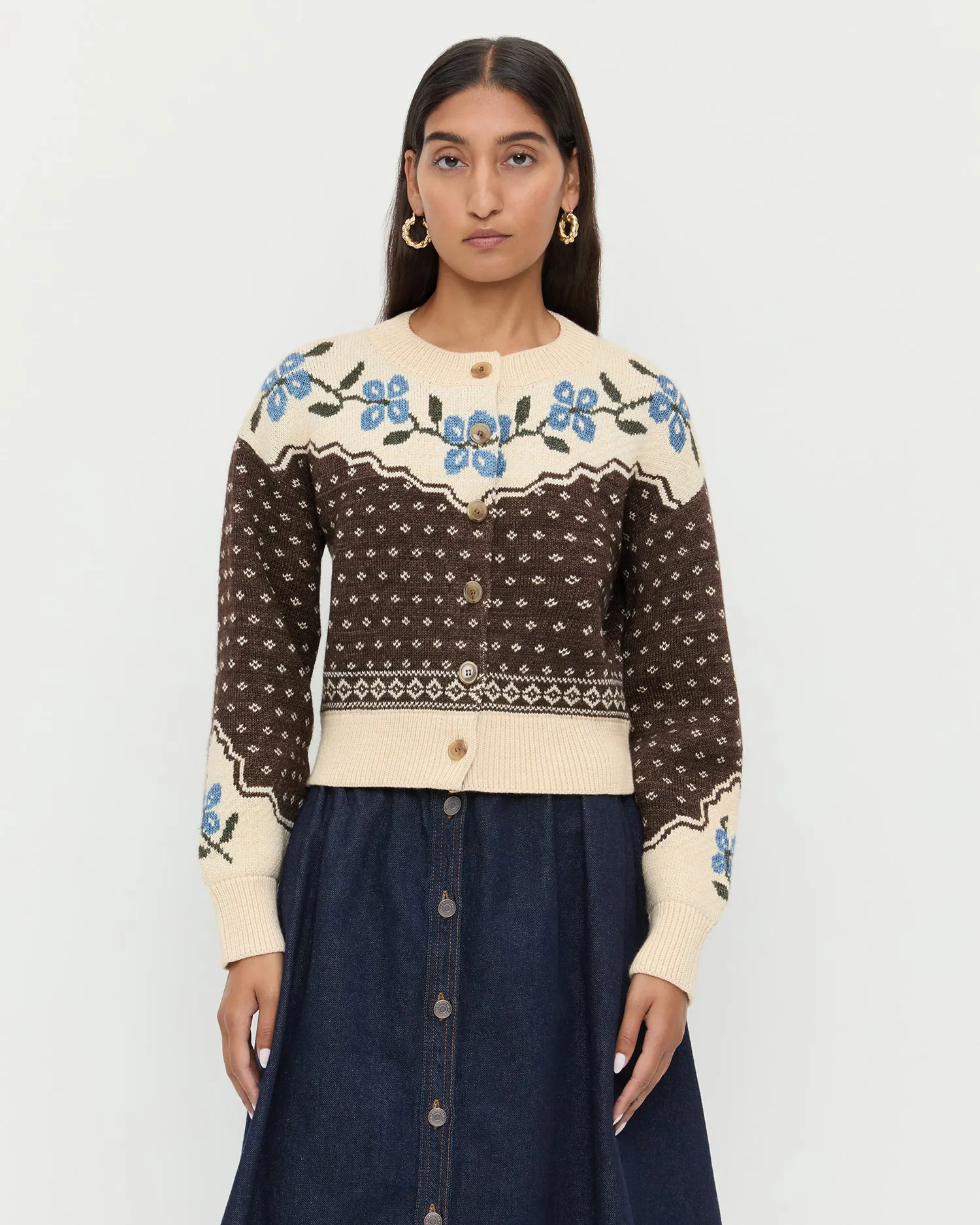 Idris Intarsia Cardigan sold by Loeffler Randall