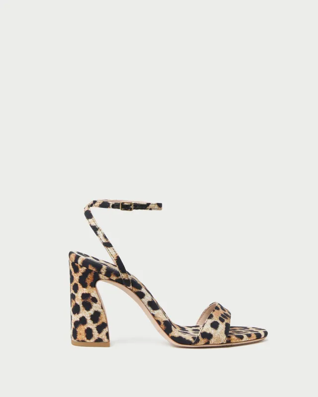 Malia Leopard Curved-Heel Sandal sold by Loeffler Randall
