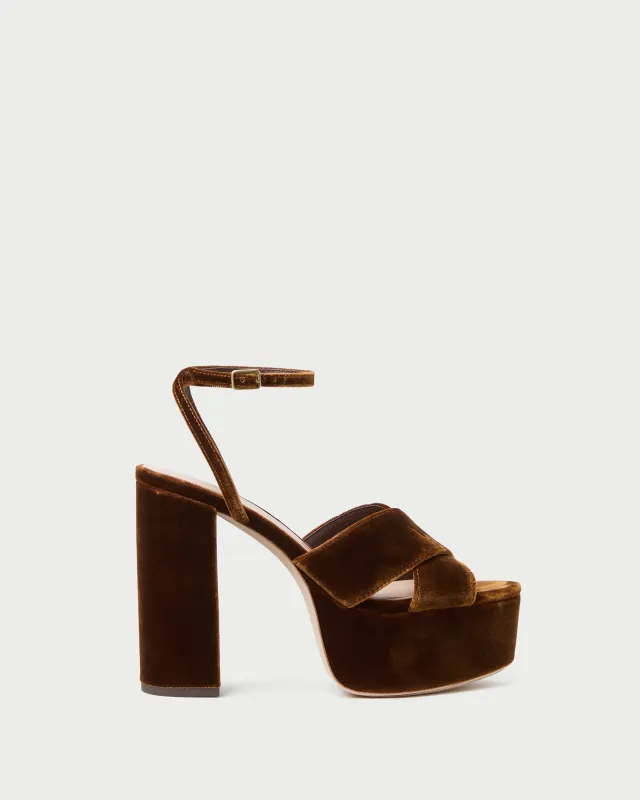 Loretta Brown Velvet Platform Sandal sold by Loeffler Randall