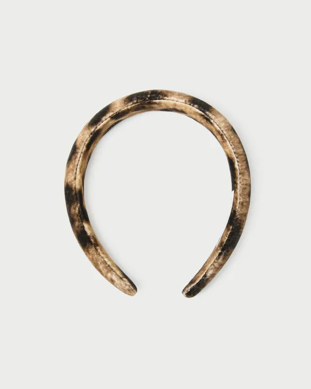Marina Leopard Puffy Headband sold by Loeffler Randall