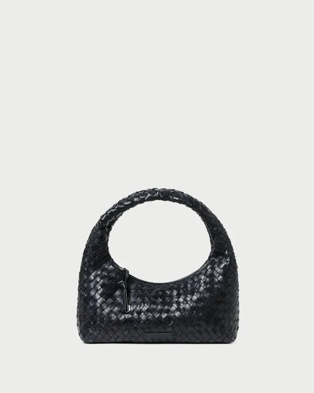 Mercer Black Woven Shoulder Bag sold by Loeffler Randall