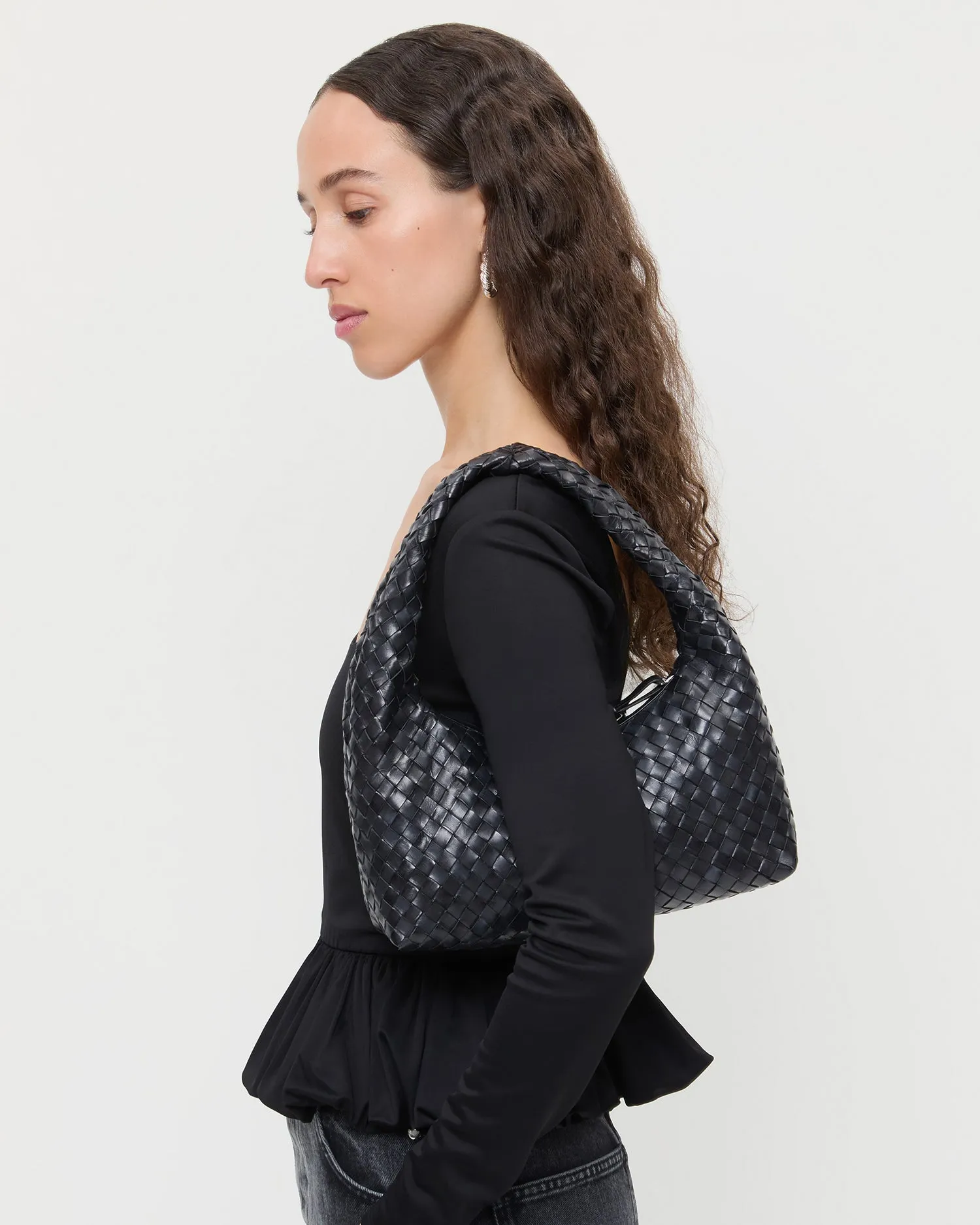 Mercer Black Woven Shoulder Bag sold by Loeffler Randall product image thumbnail 5