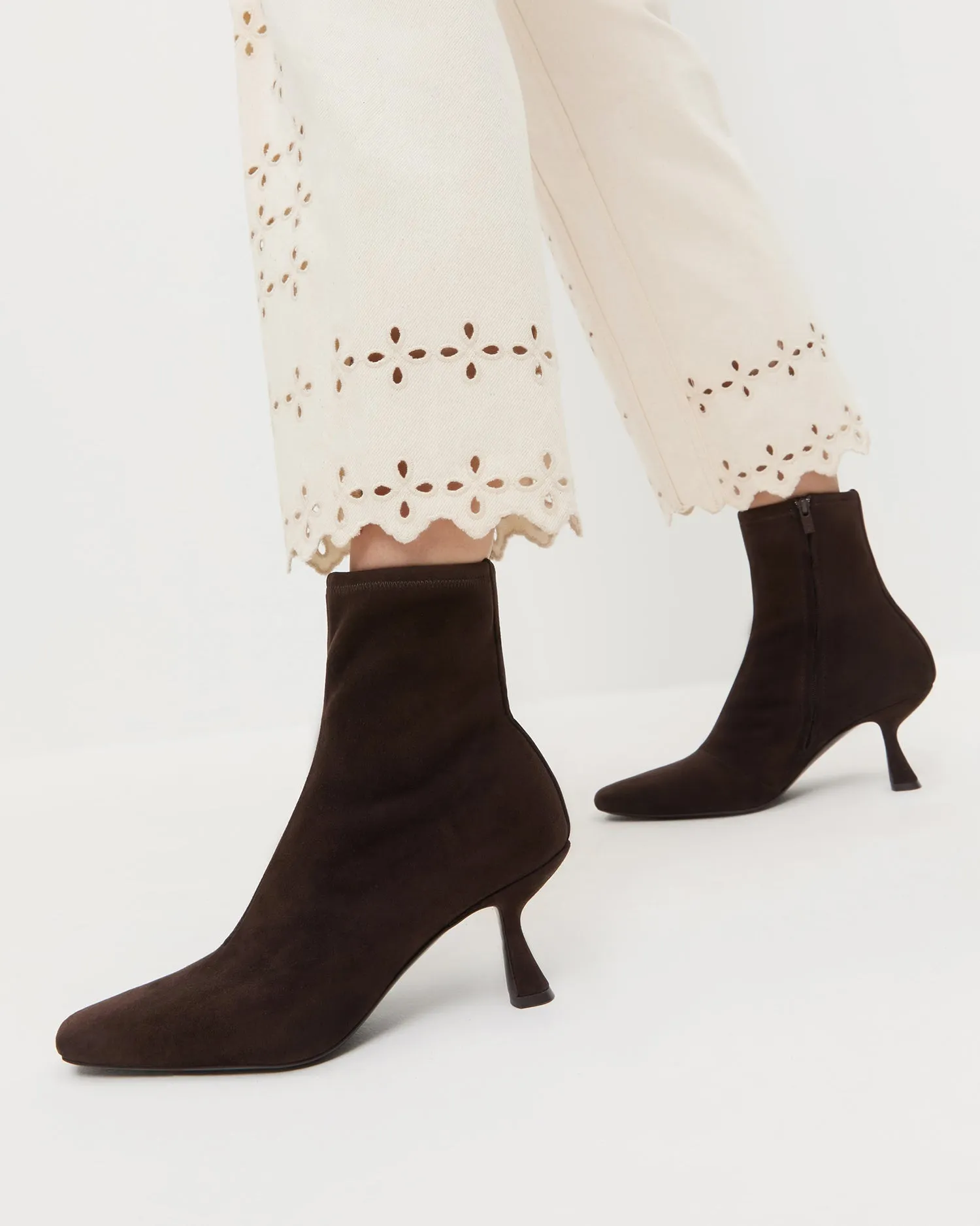 Thandy Brown Suede Curved Heel Bootie sold by Loeffler Randall product image thumbnail 2
