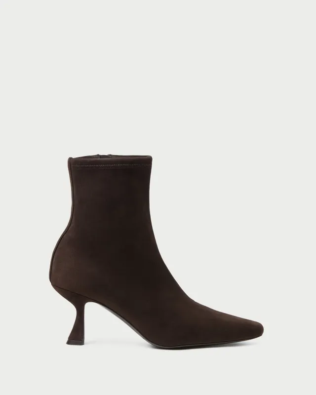 Thandy Brown Suede Curved Heel Bootie sold by Loeffler Randall