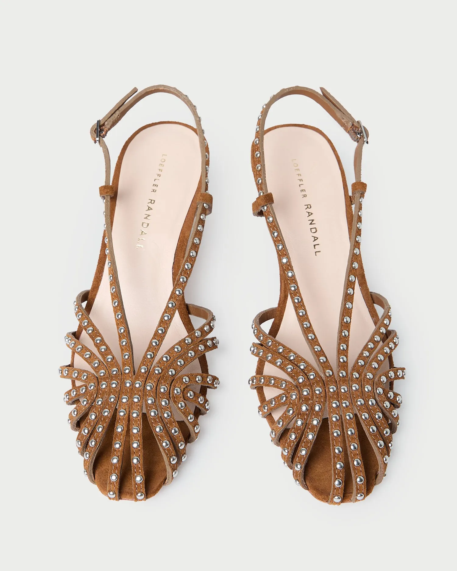 Priscilla Cacao/Silver Suede Heeled Sandal sold by Loeffler Randall product image thumbnail 3