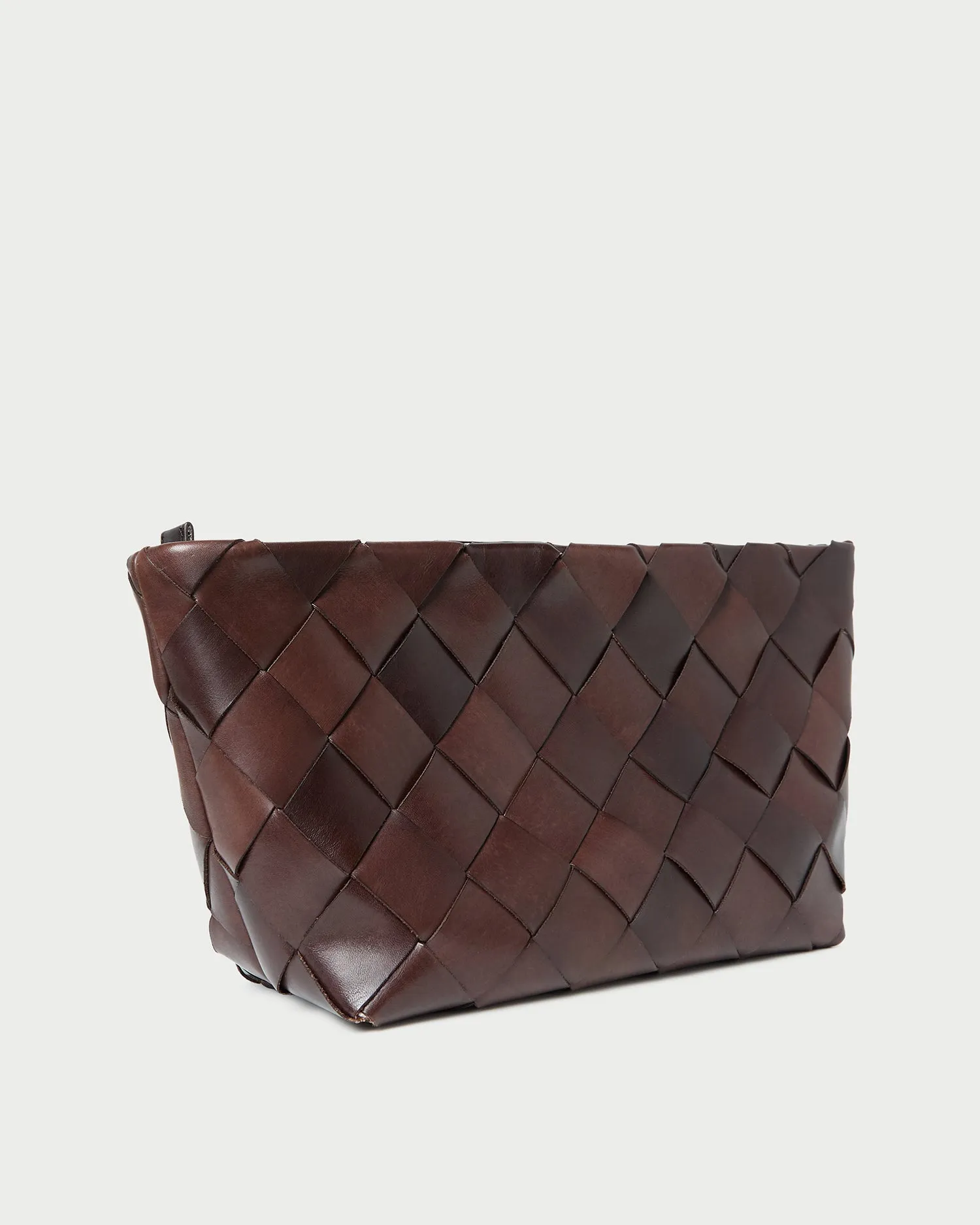Melina Chocolate Woven Leather Clutch sold by Loeffler Randall product image thumbnail 2