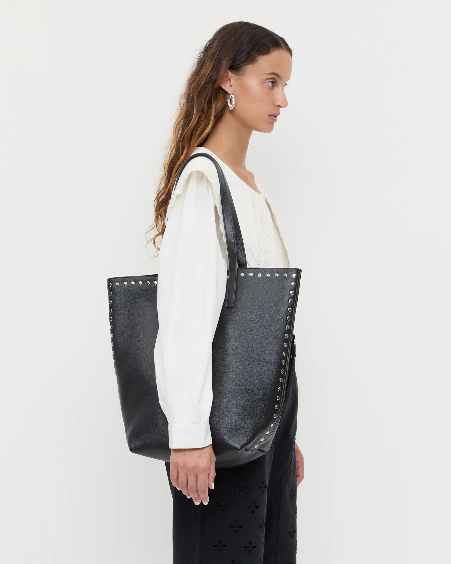 Walker Black/Silver Leather Tote sold by Loeffler Randall product image thumbnail 5