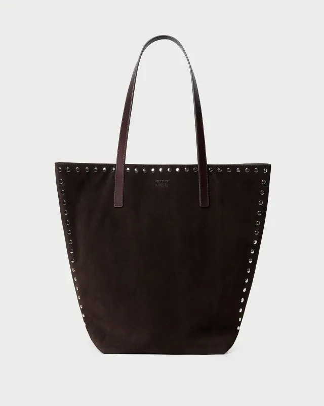 Walker Brown/Silver Suede Tote sold by Loeffler Randall