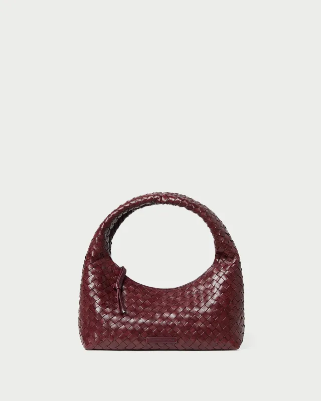 Mercer Maroon Woven Shoulder Bag sold by Loeffler Randall