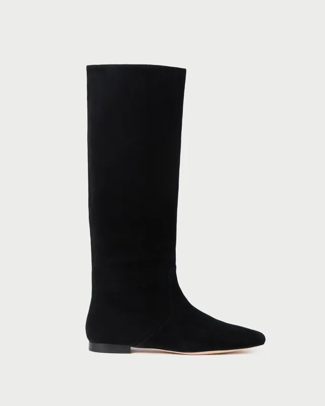 Lillian Black Suede Tall Boot sold by Loeffler Randall