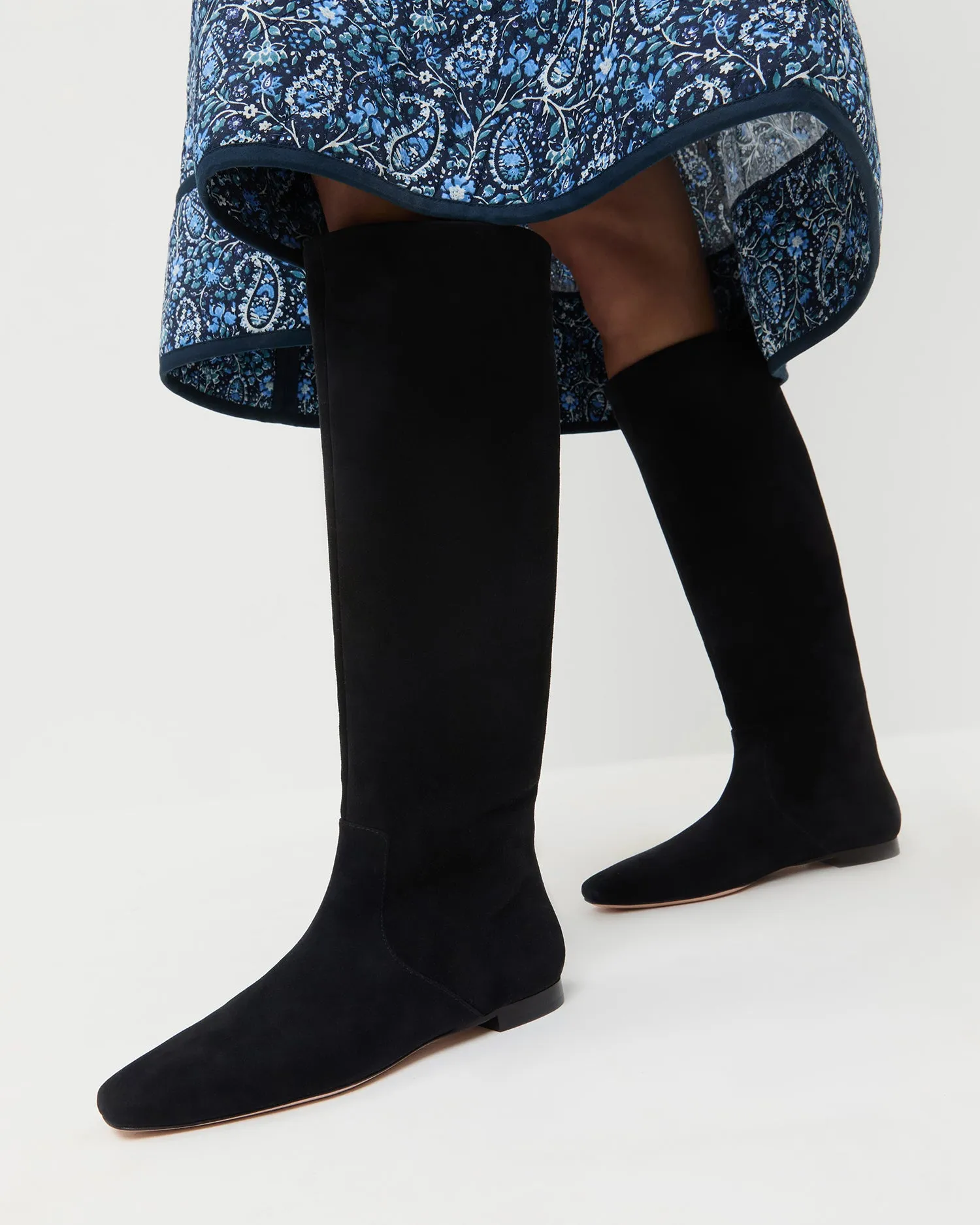 Lillian Black Suede Tall Boot sold by Loeffler Randall product image thumbnail 2