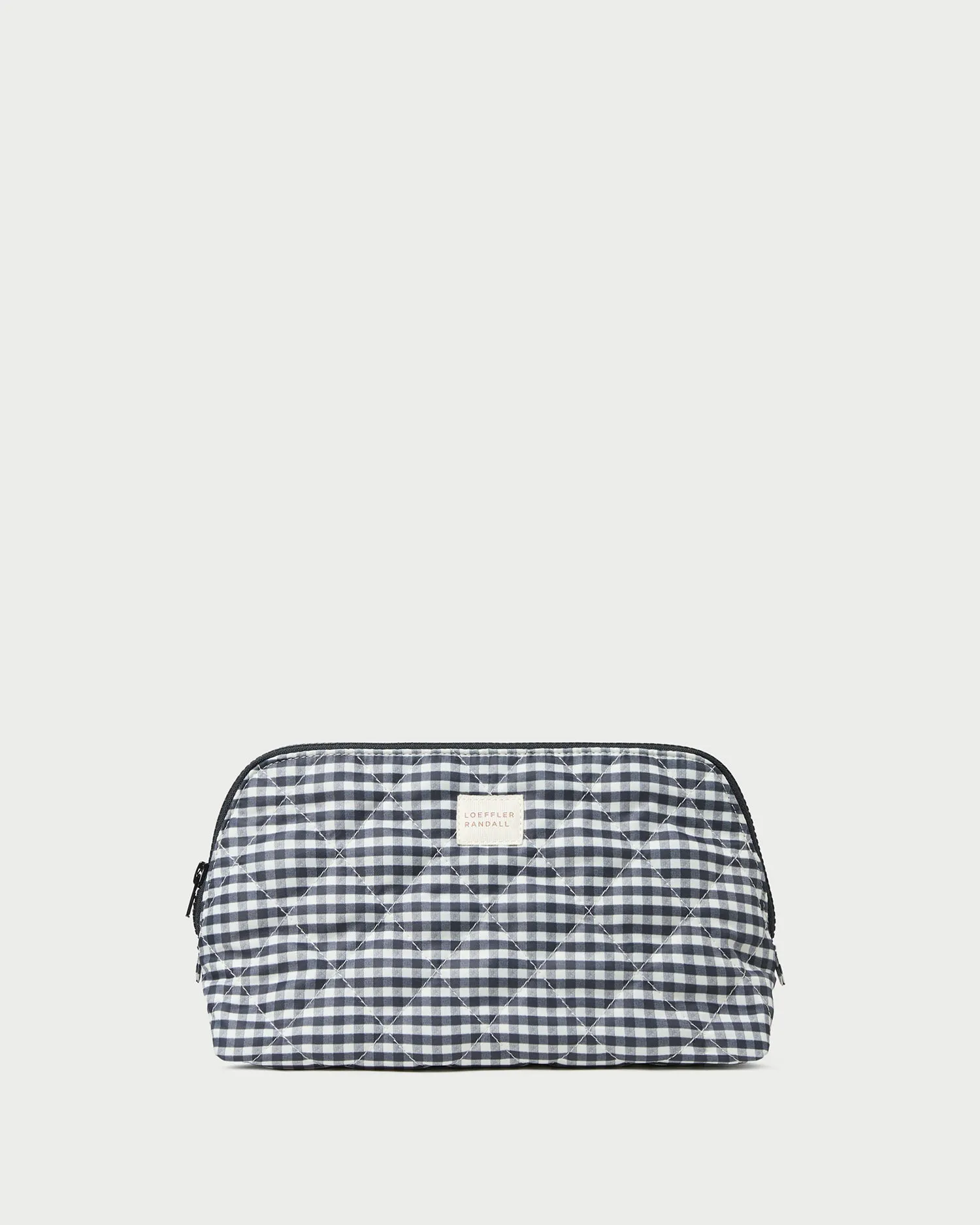 Frances Black/White Gingham Cosmetic Pouch sold by Loeffler Randall