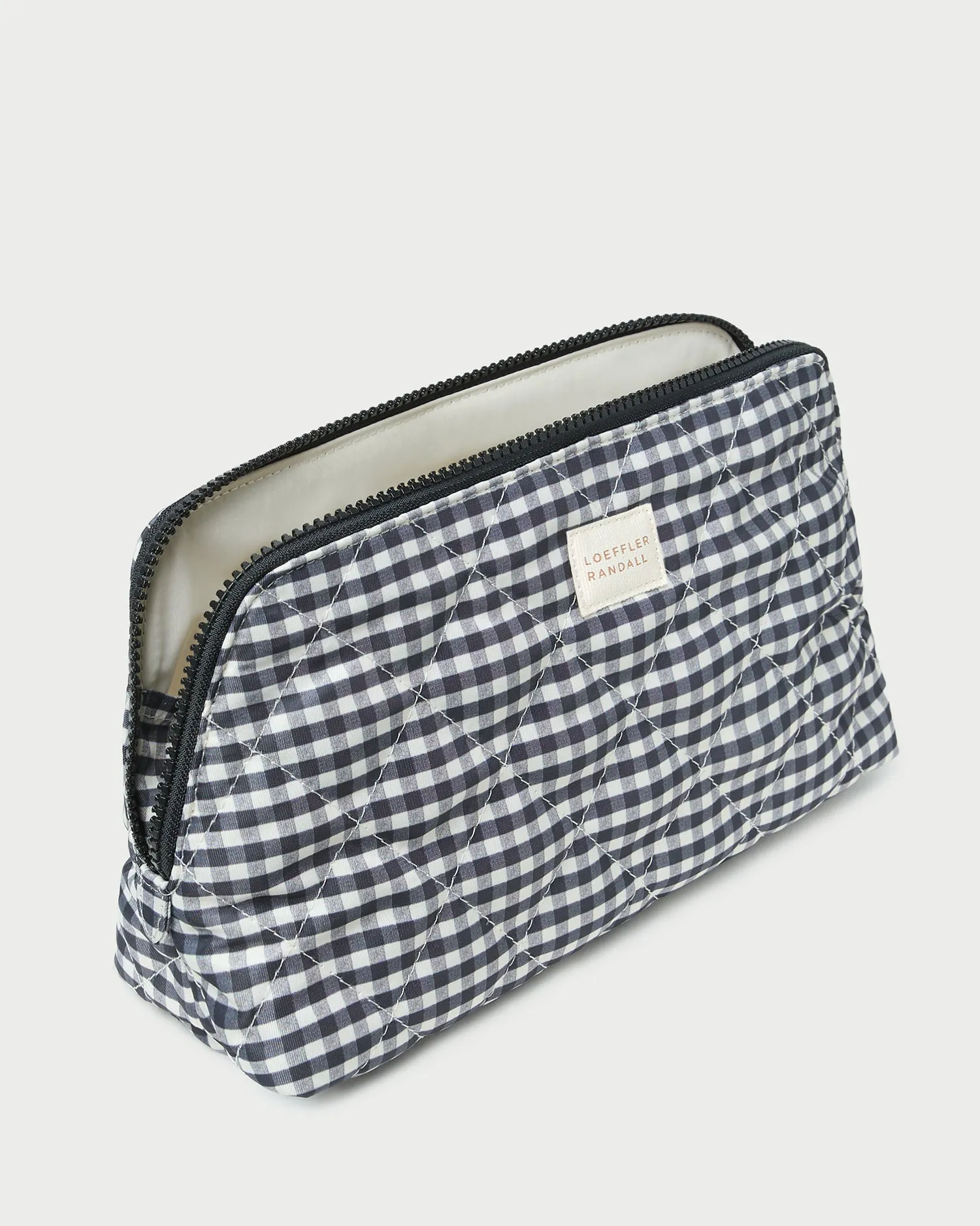 Frances Black/White Gingham Cosmetic Pouch sold by Loeffler Randall product image thumbnail 3