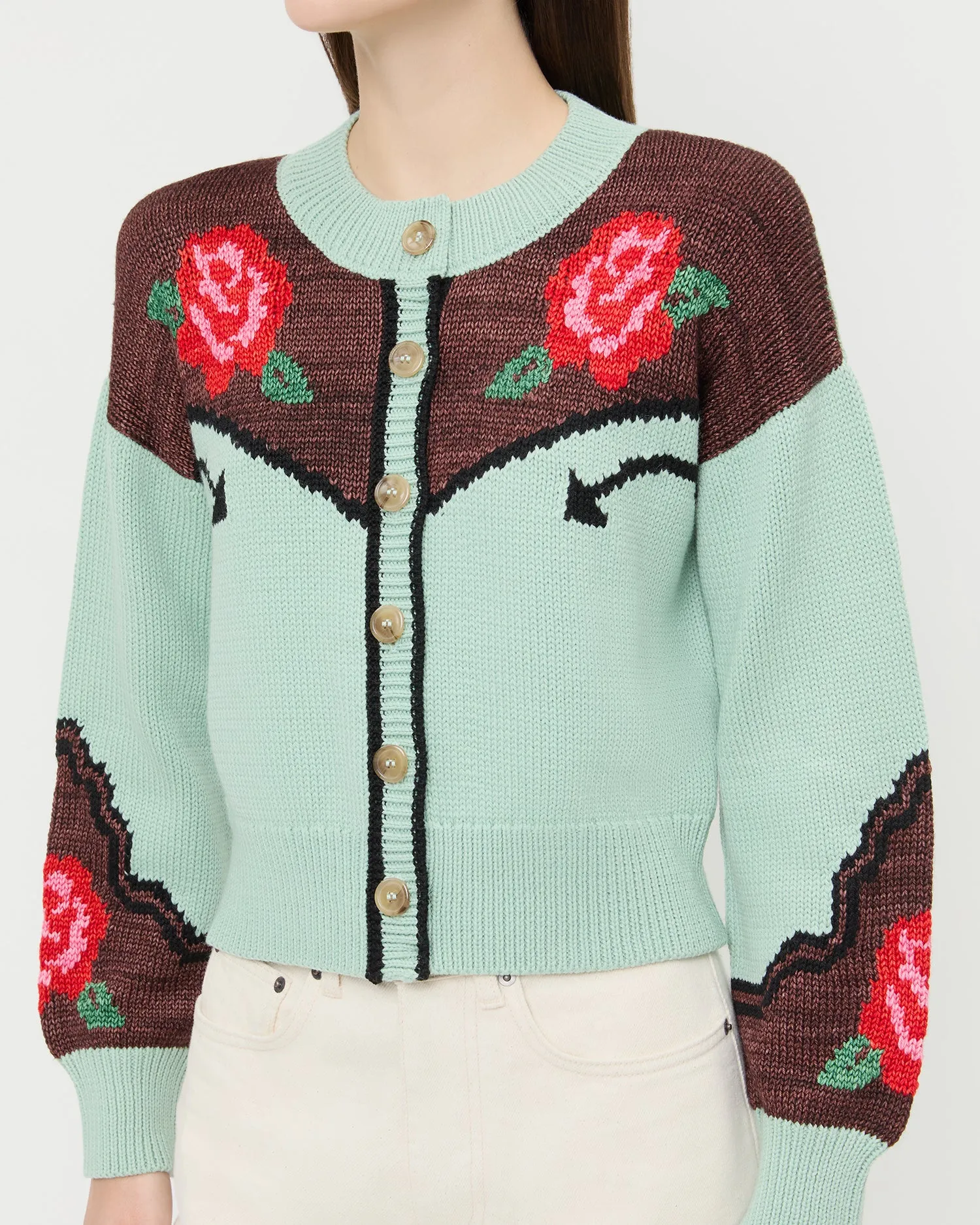 Linda Intarsia Cardigan sold by Loeffler Randall product image thumbnail 4