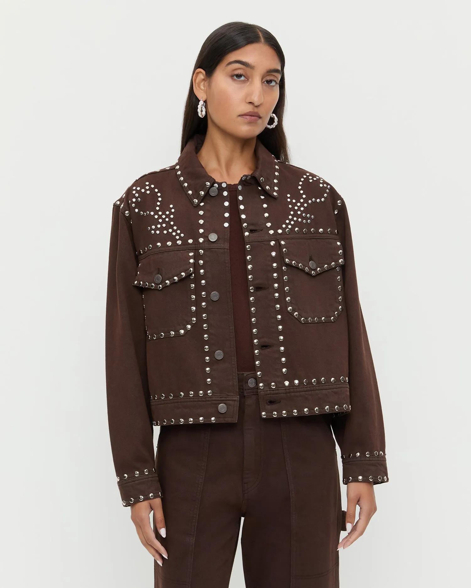 Elijah Studded Denim Jacket sold by Loeffler Randall