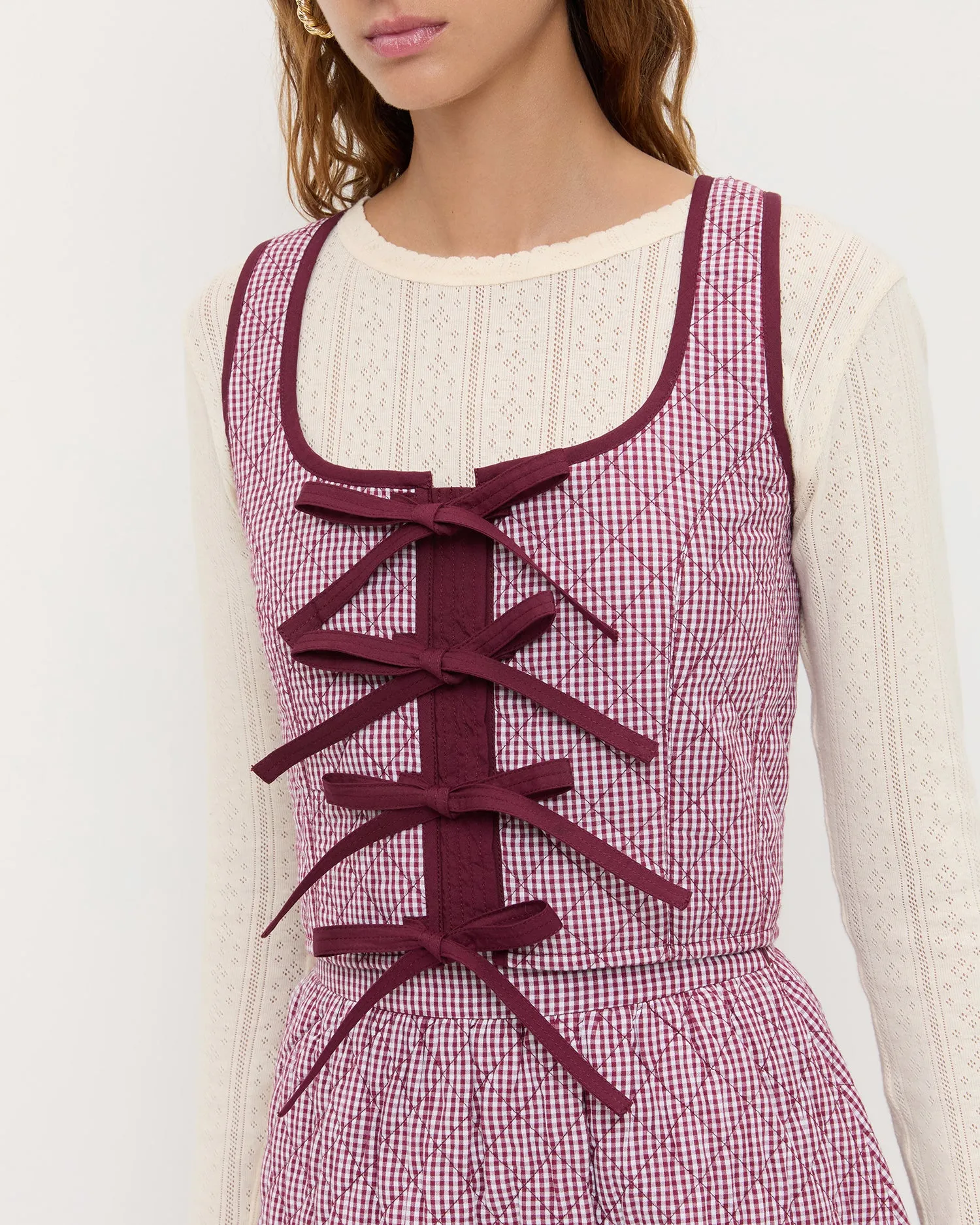 Callista Tie-Front Vest sold by Loeffler Randall product image thumbnail 4