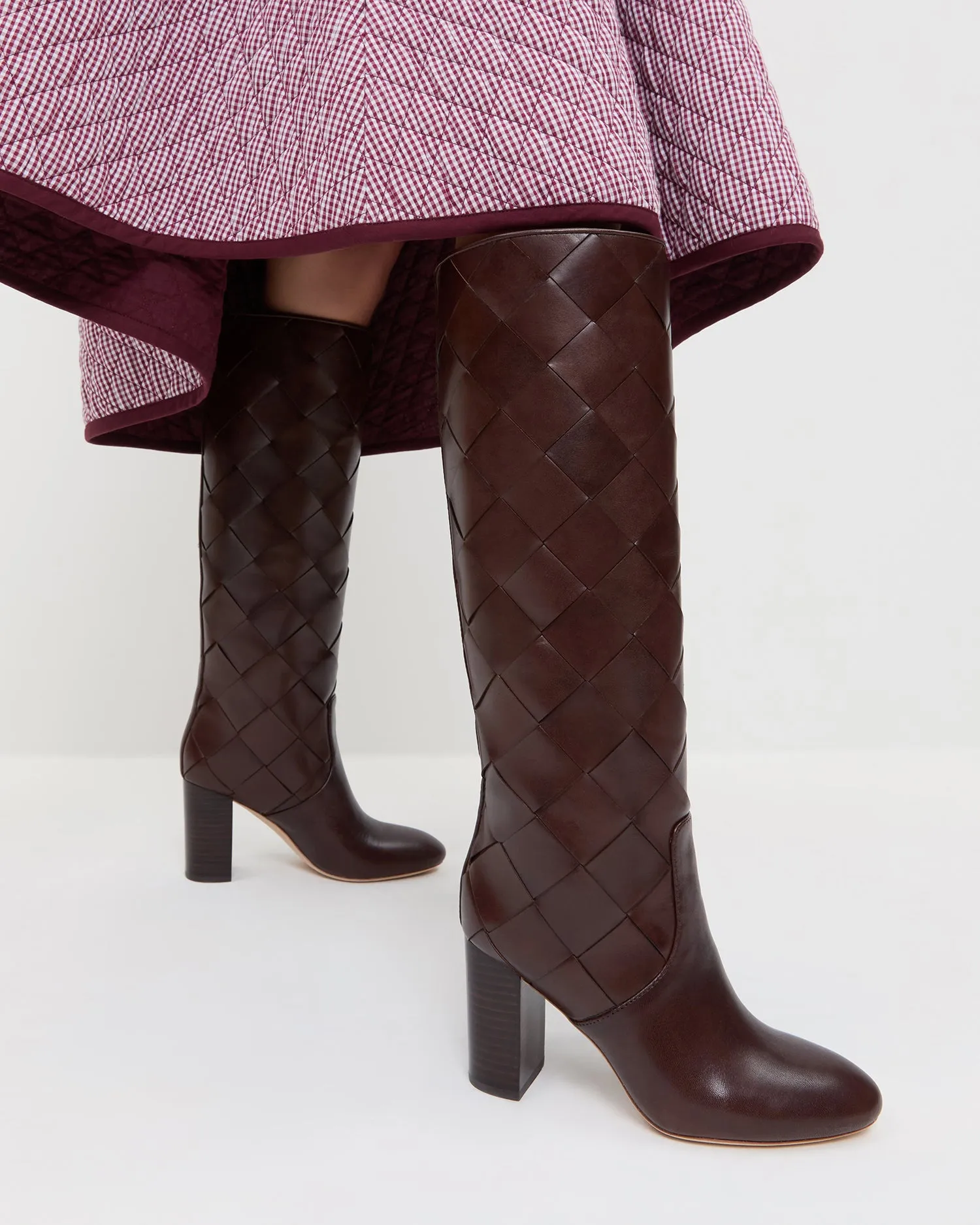 Goldy Espresso Woven Leather Tall Boot sold by Loeffler Randall product image thumbnail 2