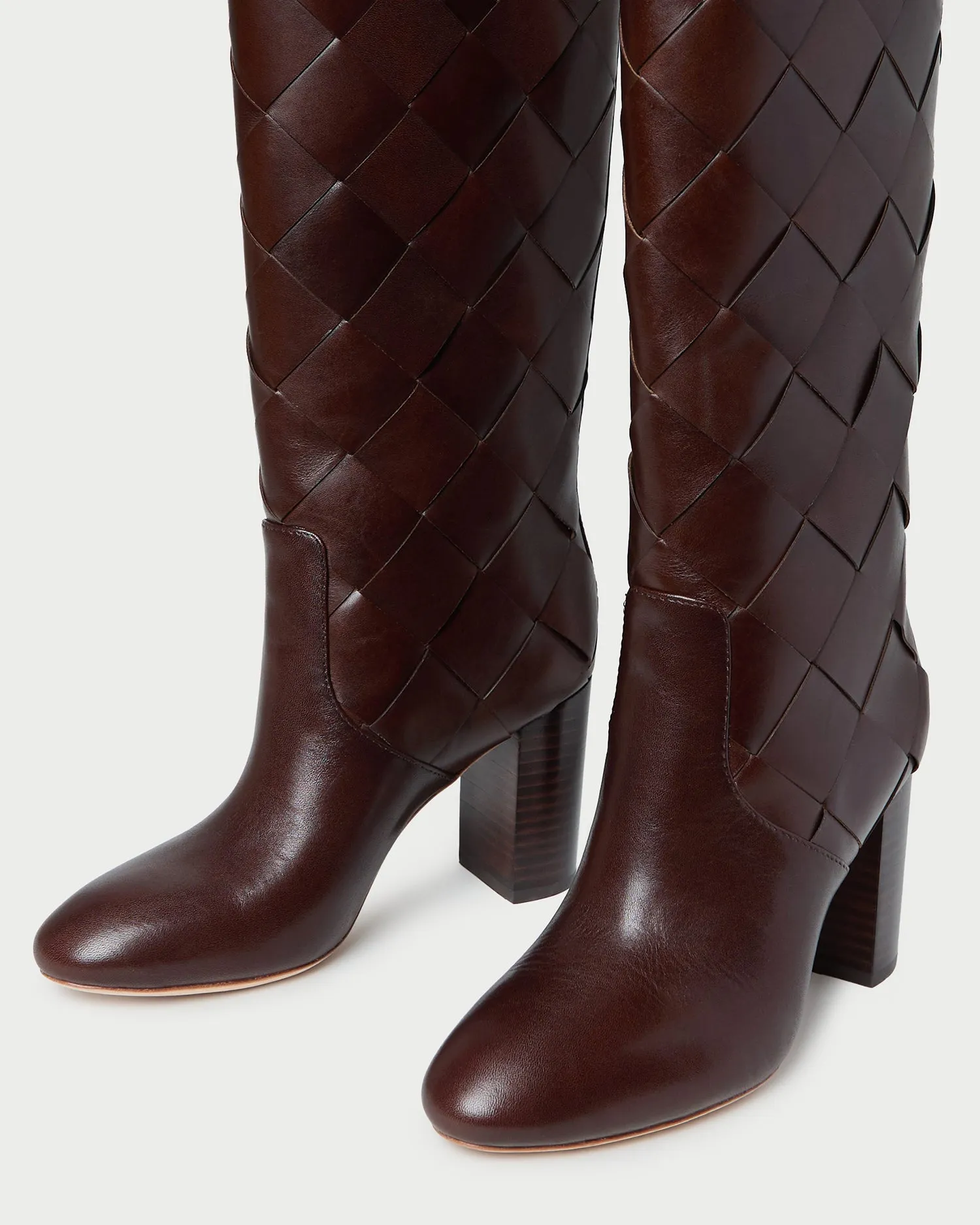 Goldy Espresso Woven Leather Tall Boot sold by Loeffler Randall product image thumbnail 4
