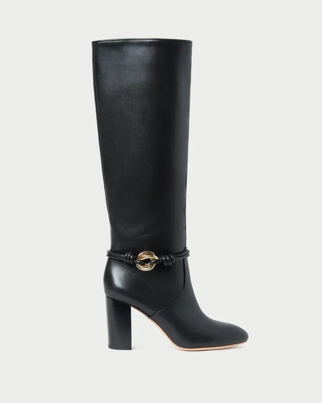 Goldy Black/Gold Leather Tall Boot sold by Loeffler Randall