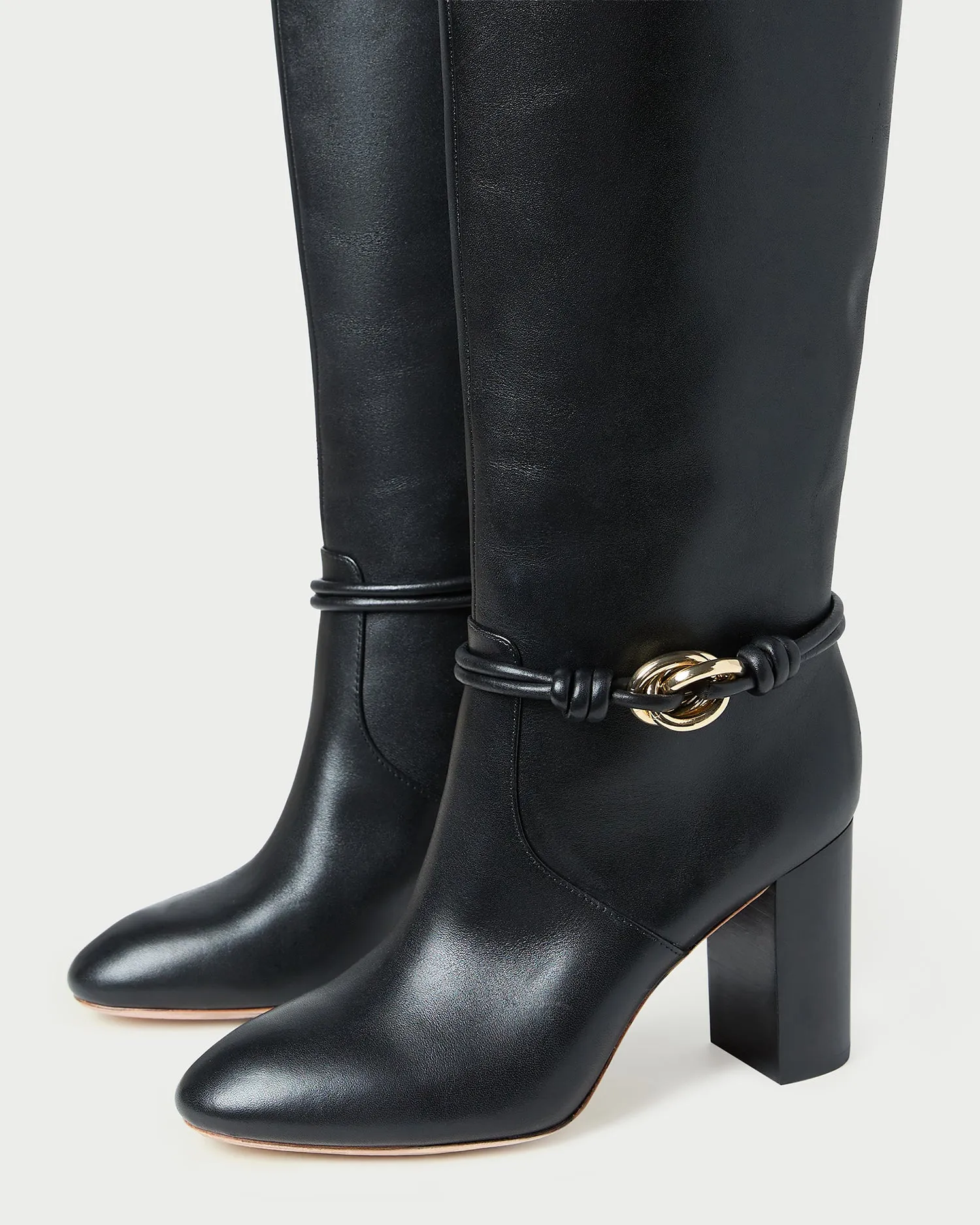 Goldy Black/Gold Leather Tall Boot sold by Loeffler Randall product image thumbnail 3