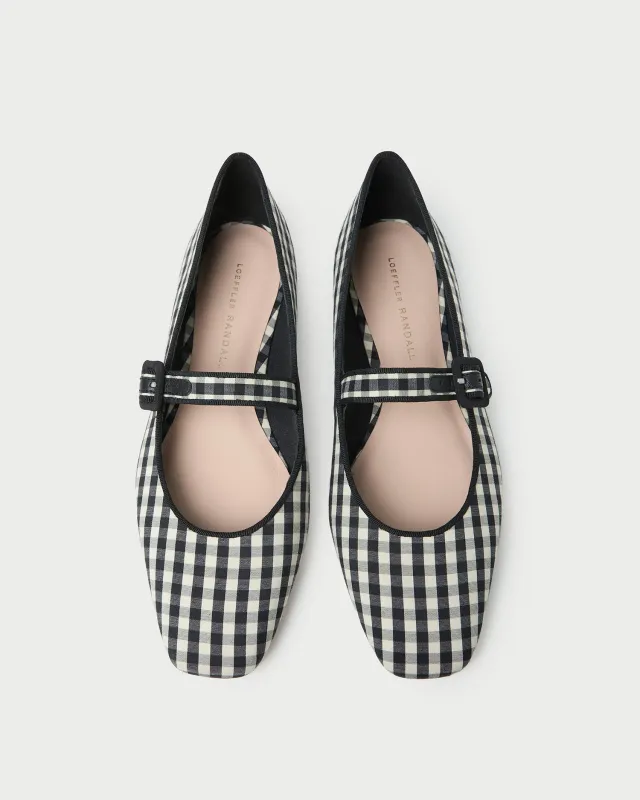 Ginger Black/White Gingham Mary Jane sold by Loeffler Randall